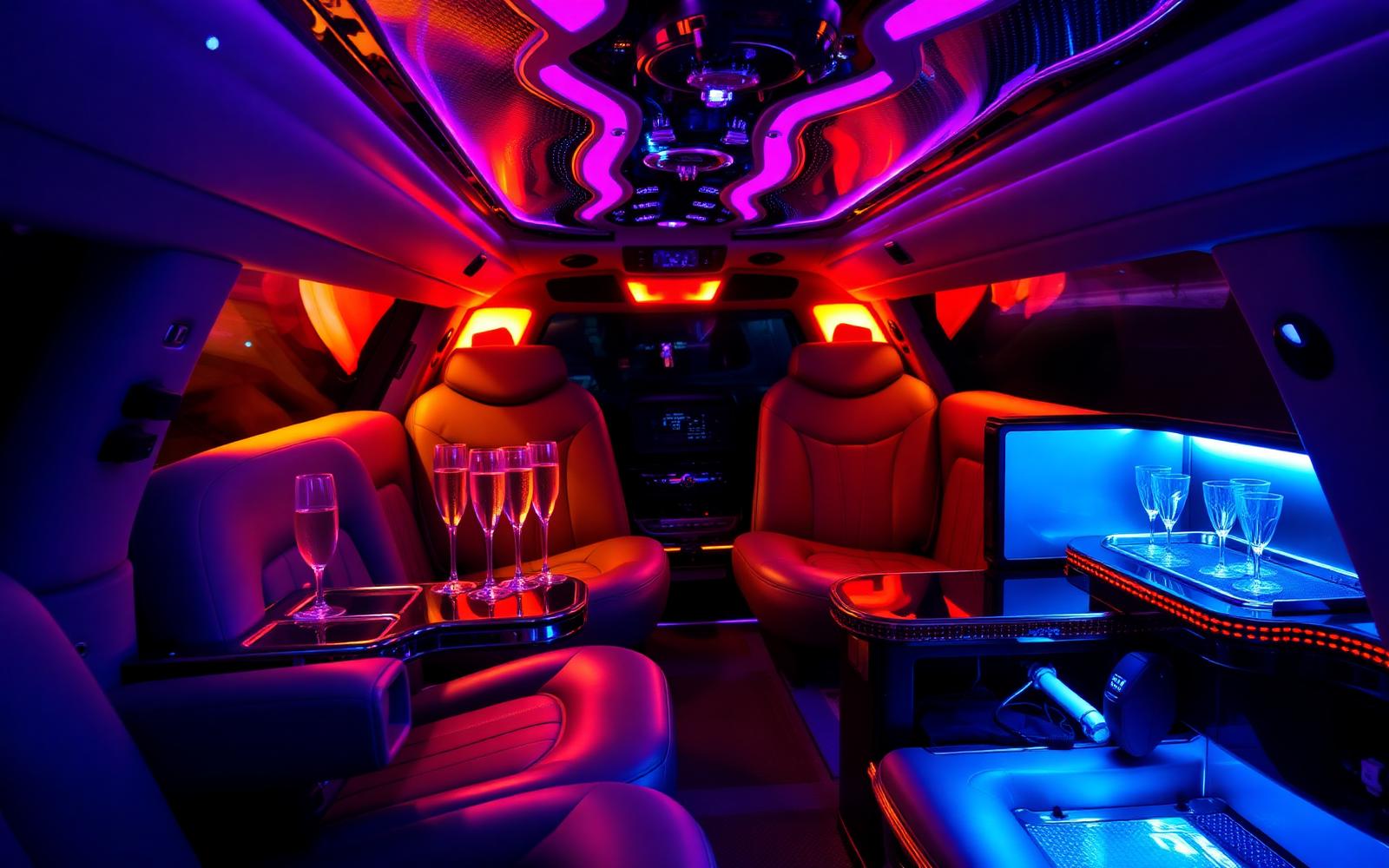 Luxury limousine interior